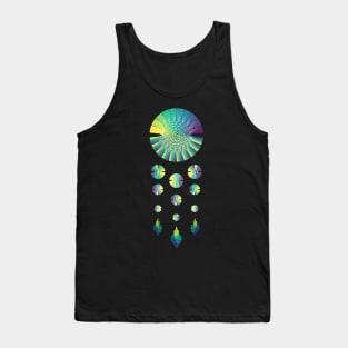 Dream Catcher | Peacock Blue Green Yellow (Black) Tank Top